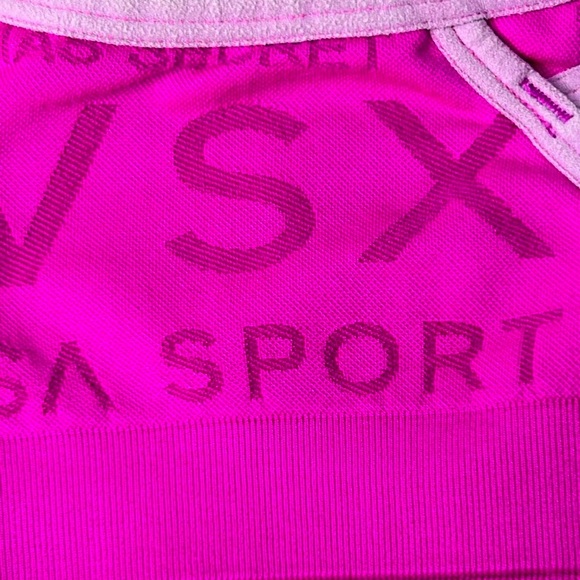 VSX Sexy Sport Victoria’s Secret‎ Pink | Lavender Trim Logo Racerback Cutout Bra - Picture 10 of 12